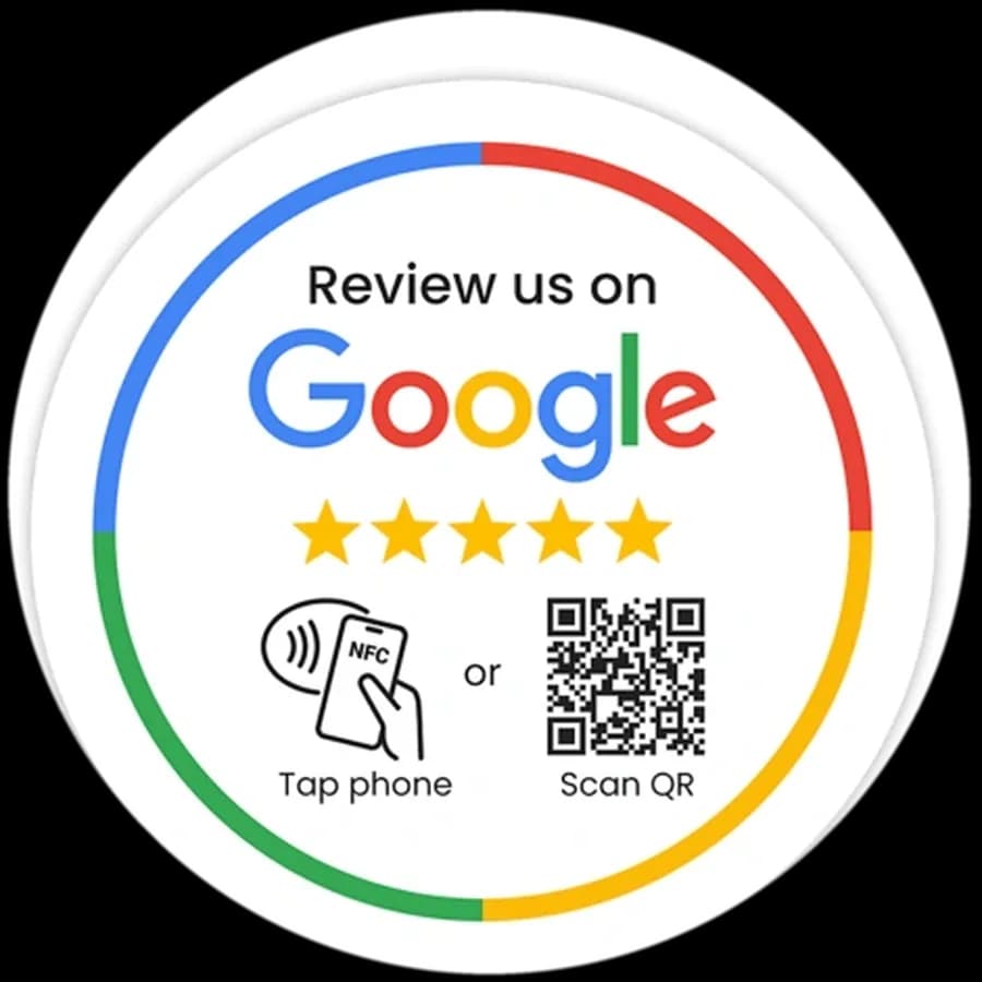 Okrągły krążek opinii Google